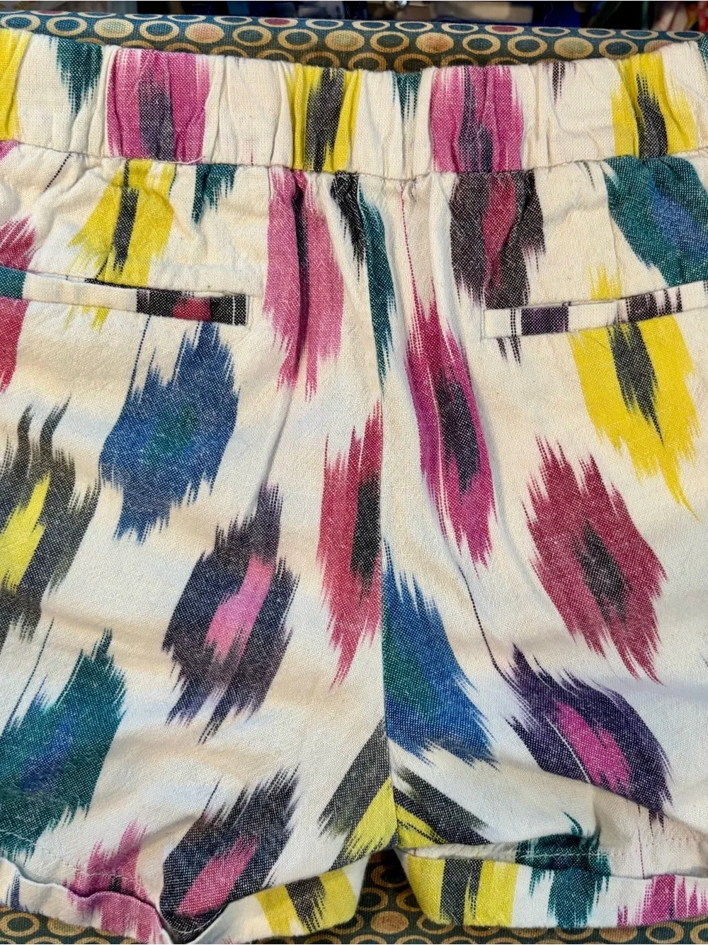 J. Crew Multicolor Ikat Roll-Cuff Shorts Multicolor Size 0